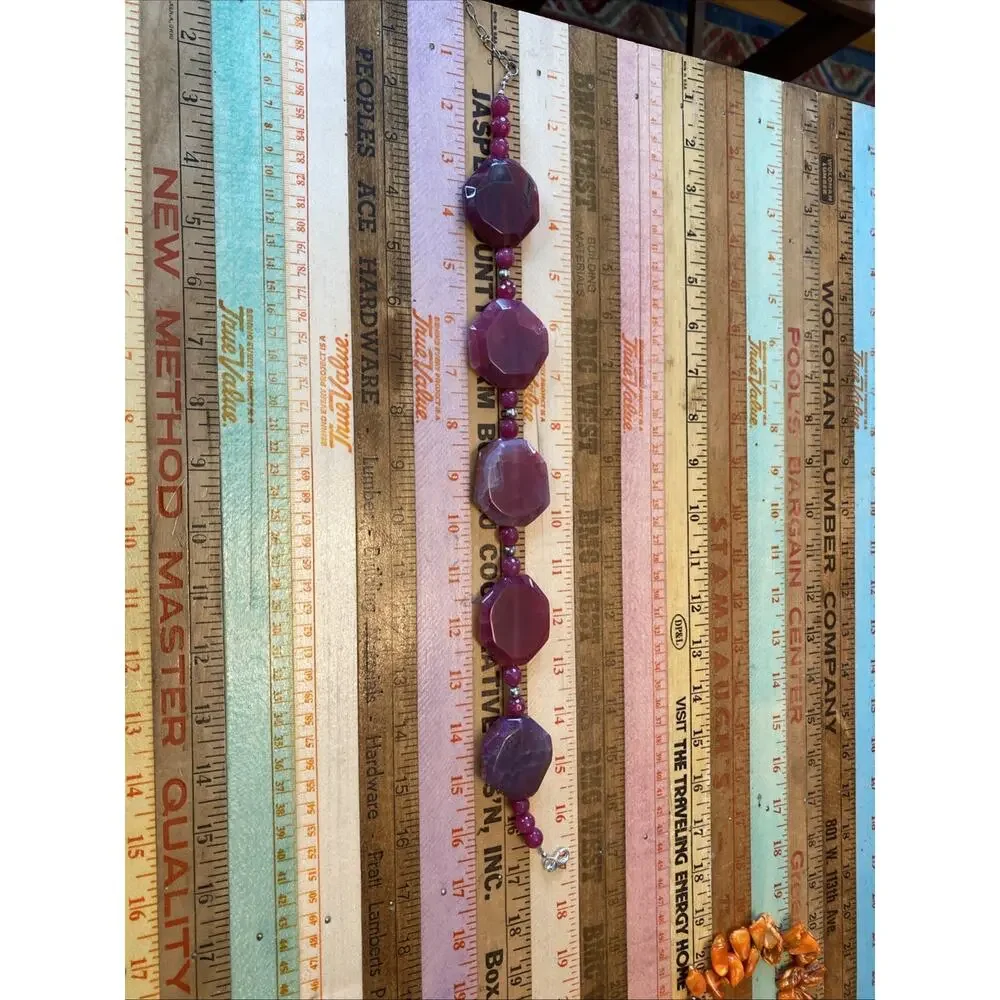 Lot of 2 Modern Boho Statement Necklaces Chunky Beaded Gemstones Natural Stones